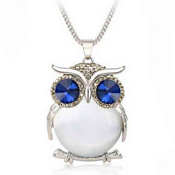 Подвеска Сова с цепочкой женская 70 см разноцветный Киев