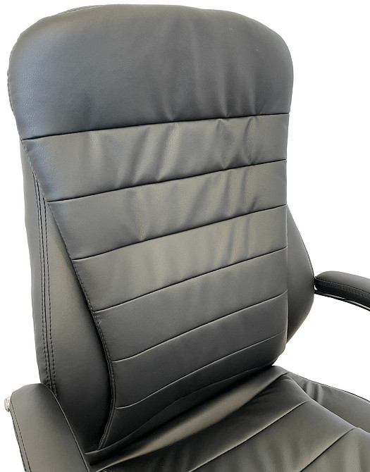 Офисное кресло руководителя Tehforward Valensia хром Anyfix Черный Киев - изображение 4