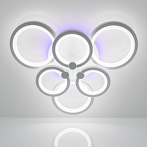 Люстра LED Diasha светодиодная с диммером 140W белый 12х62см AD8022/3 плюс 3WH LED 3 color Харьков - изображение 2