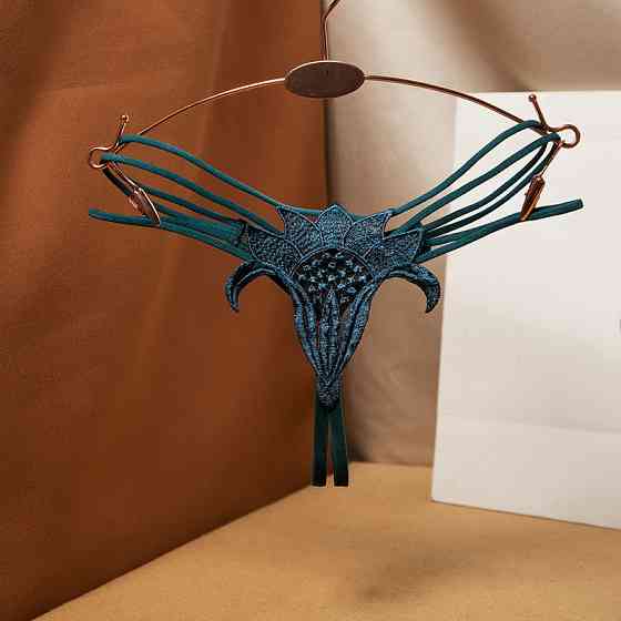 Трусики з розрізом жіночі еротичні 44 зелений Київ