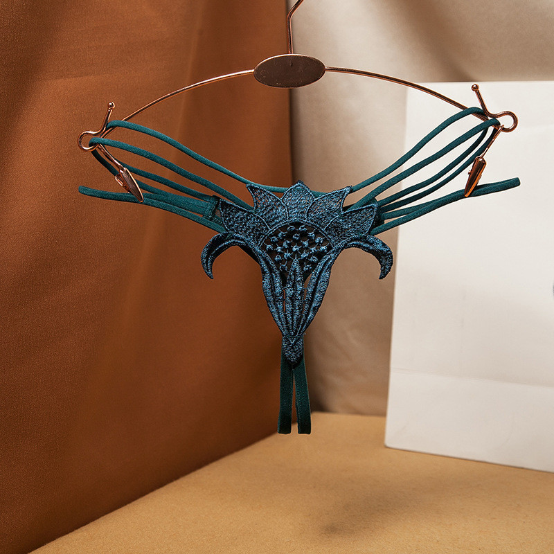 Трусики з розрізом жіночі еротичні 44 зелений Київ - фото 1