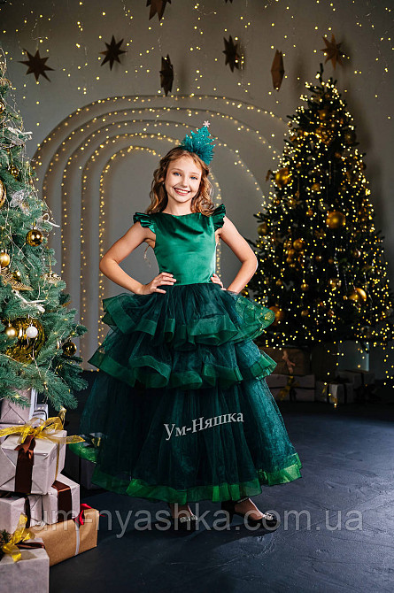 Зелене пишне плаття 128-140 Кривий Ріг - фото 3