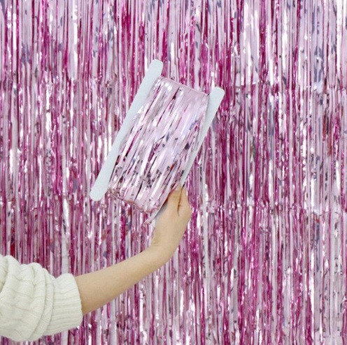 Шторка з дощику для фотозони 2м на 1м рожевий Київ - фото 2