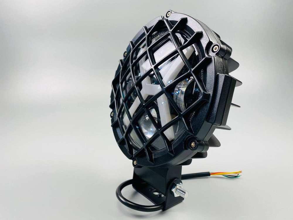 Фара головного світла LED, жовте та біле світло (ближній + дальній + DRL) 5.75 дюйма Мукачево - фото 2