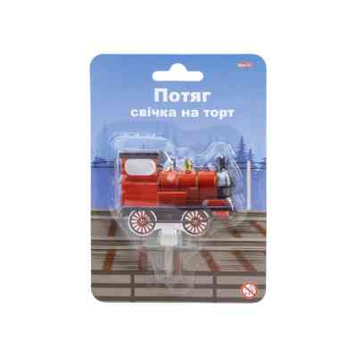 Свічка Maxi на торт "Потяг" металік, розмір 85x58 мм (MX624056) Вінниця
