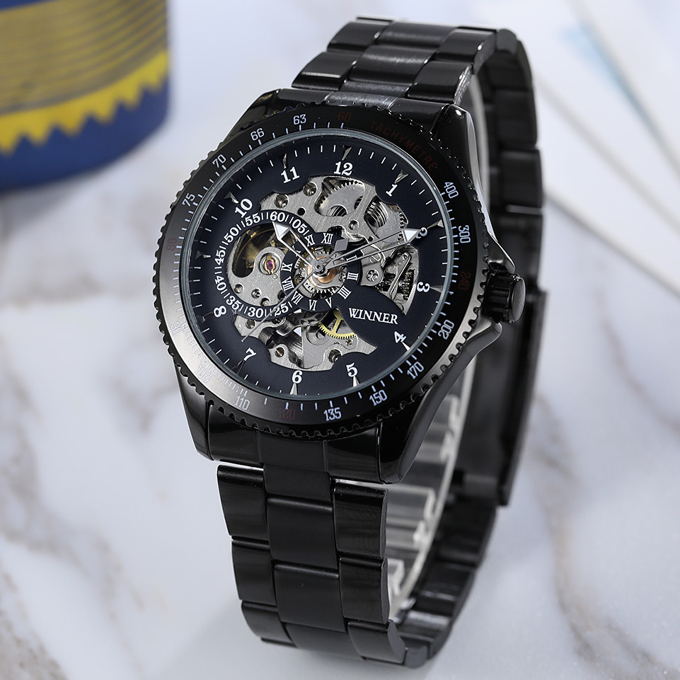 Часы мужские механические Winner Fractal Черный Киев - изображение 15