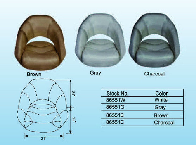 Сиденье Для Катеров И Яхт Premium Bucket С Системой Flip-Up Белое Киев - изображение 3
