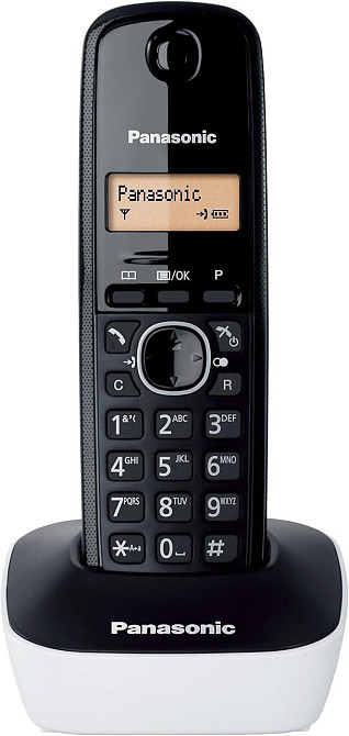 Panasonic KX-TG1611 DECT радиотелефон настільний белый чёрный аккумулятор NiMH AAA подсветка экрана телефонная Киев - изображение 3