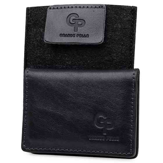 Кожаная обложка для прав GRANDE PELLE 11536 Синий Киев