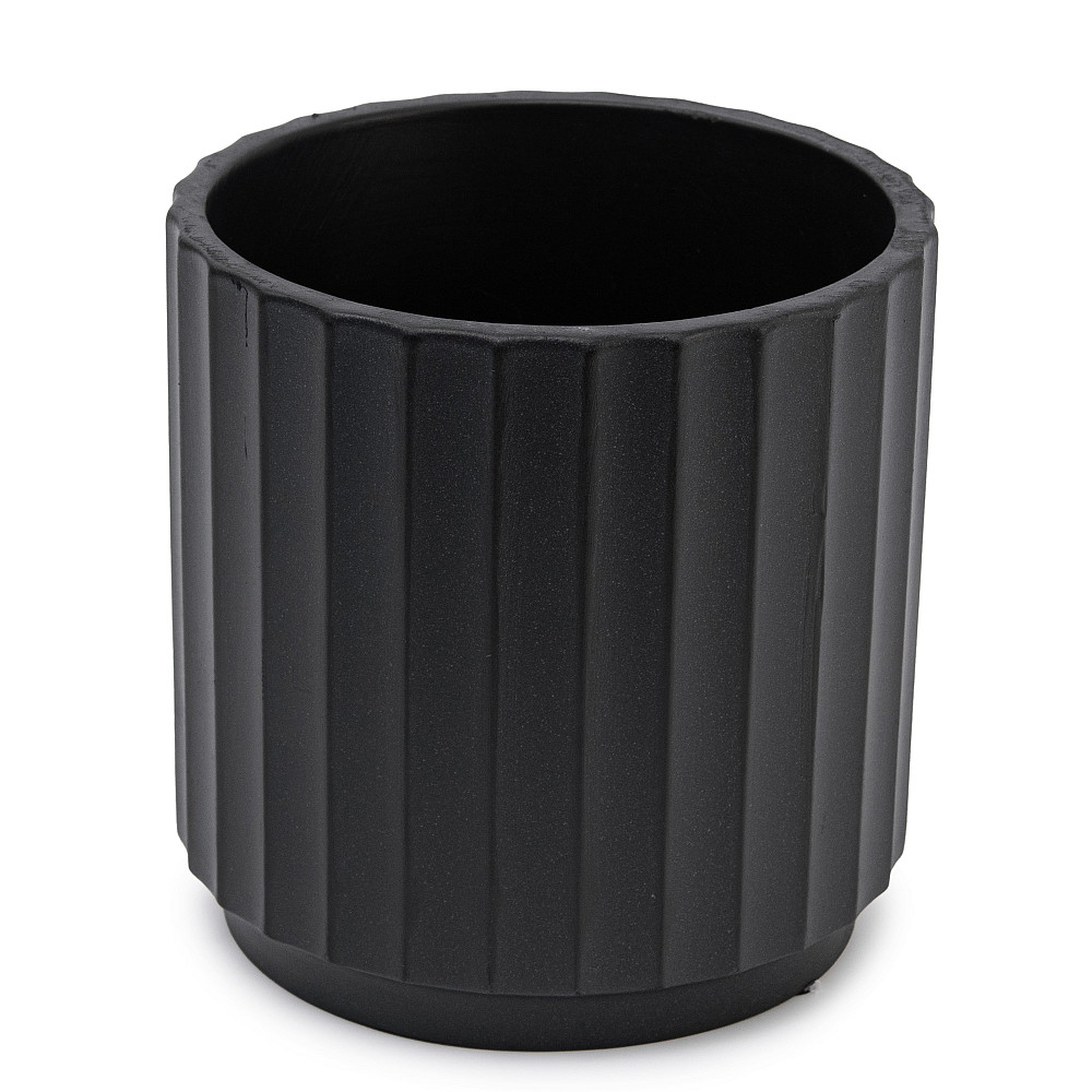 elemi Кашпо для квітів керамічне elemi "Грань" (чорний) 13.5" круглий 1,4 л Коломыя - изображение 5