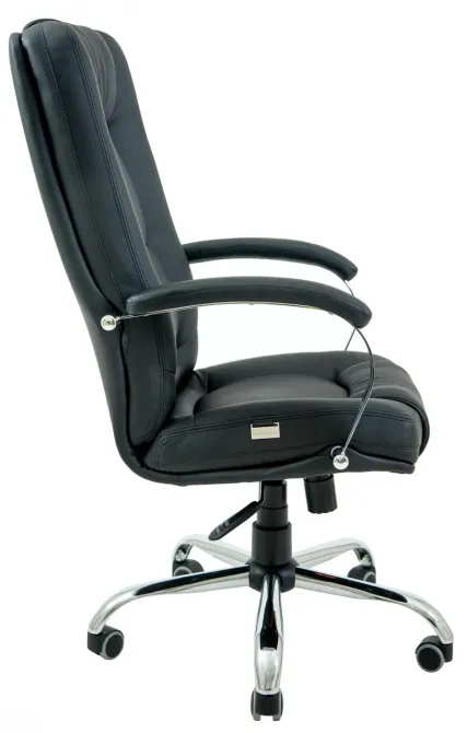 Офисное Кресло Руководителя Richman Alberto Кожа Lux Хром М1 Tilt Черный Днепр - изображение 5