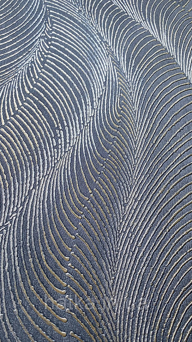 Обои виниловые на флизелиновой основе Rasch Incanto 1.06х10 абстракция волны металлик серые золотые 3д Киев - изображение 1