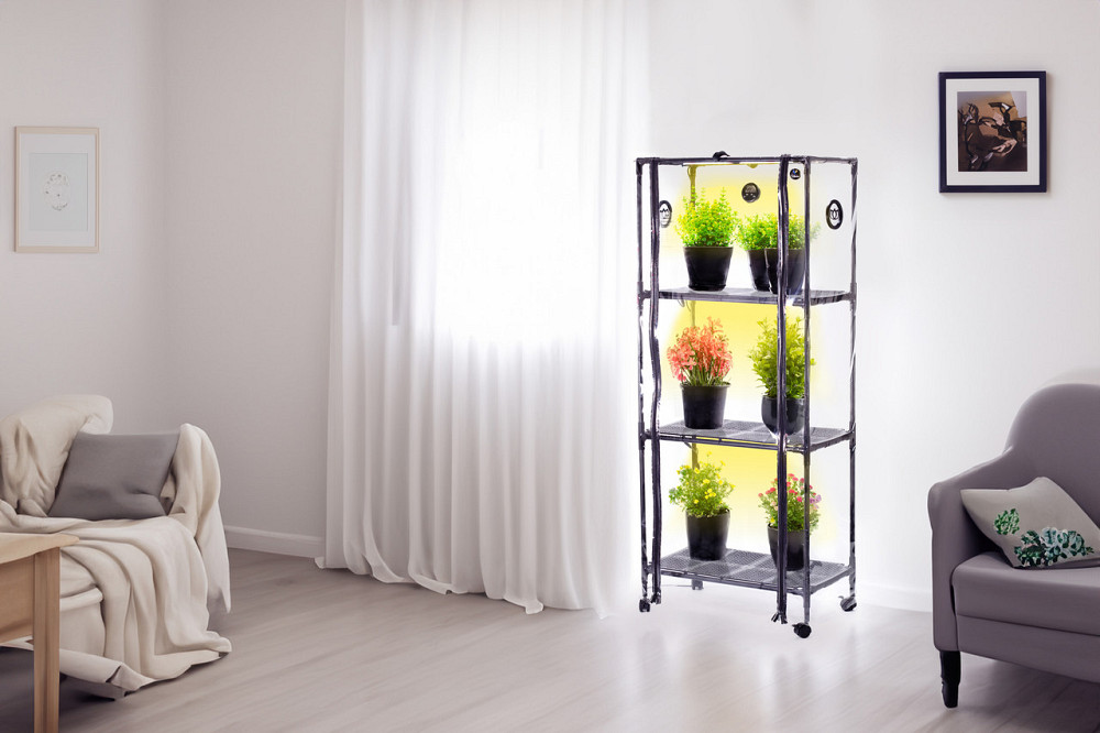 Міні теплиця з фіто світлом для дому Sezam Black Strong на коліщатках  + 3 вентилятори Борисполь - изображение 10