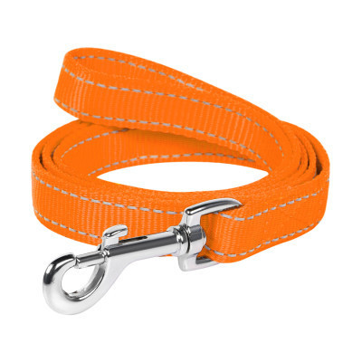 Поводок для собак Dog Extreme из нейлона двойной Ш 25 мм Д 122 см оранжевый (42994) Винница - изображение 2