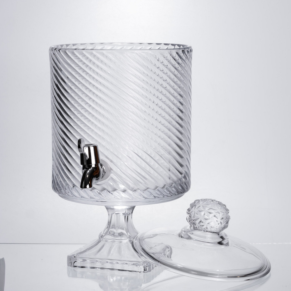 Лимонадниця з краном на підставці скляна 4,5 л прозора HP-19-3045-8 Коломыя - изображение 3