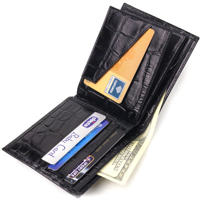 Гаманець Canpellini З натуральної шкіри Чорний (21584) Вінниця - фото 2