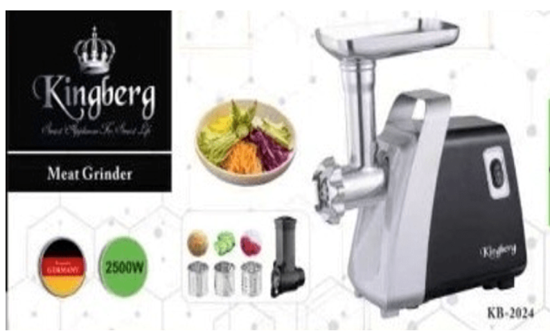 Мясорубка KB-2024 2500 Вт, многофункциональная, с насадками для овощей, колбас и кеббе, реверс Одесса - изображение 2