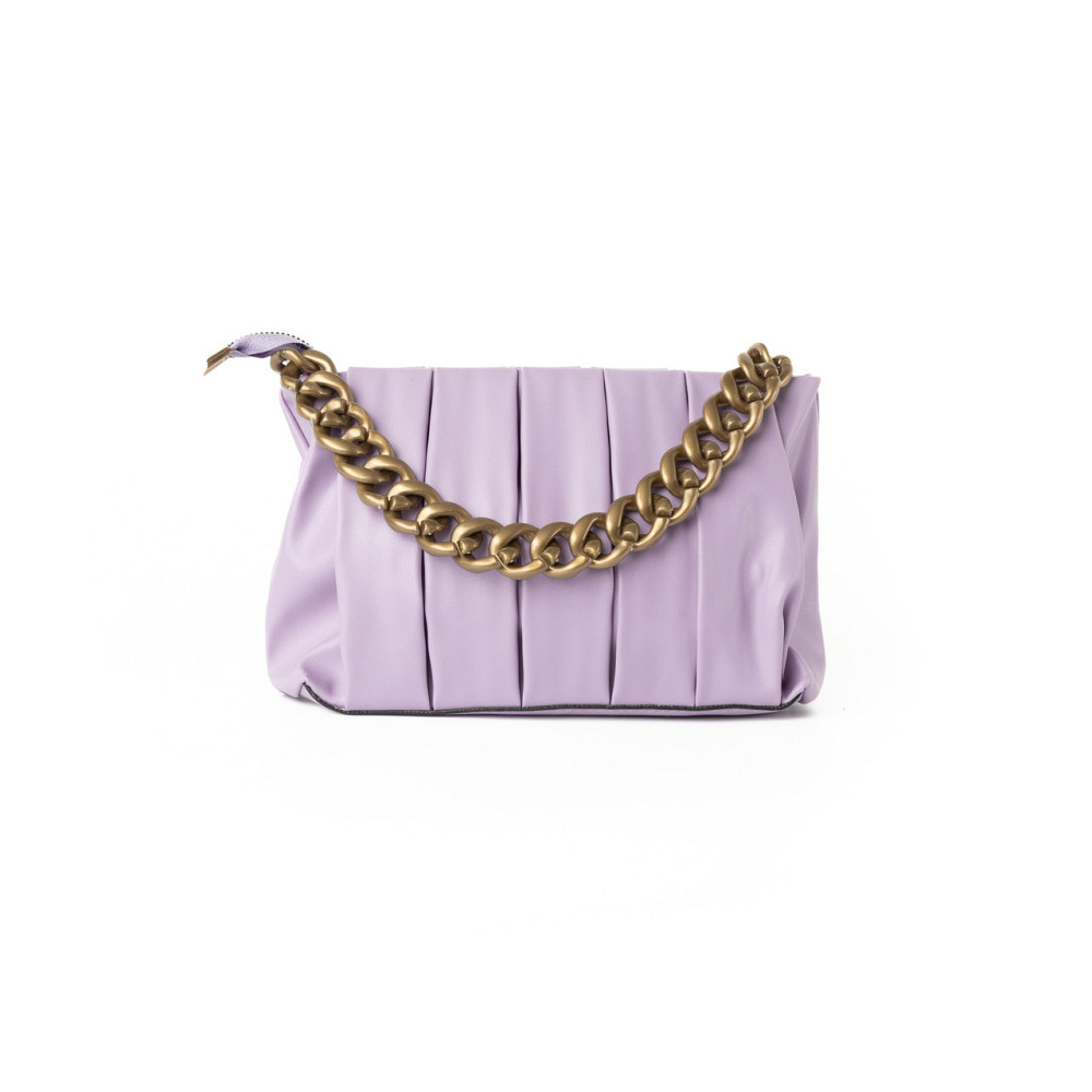 Сумка женская стильная летняя через плечо с ручкой цепочкой и съемным регулируемым ремешком, Фиолетовый Каменец-Подольский - изображение 3