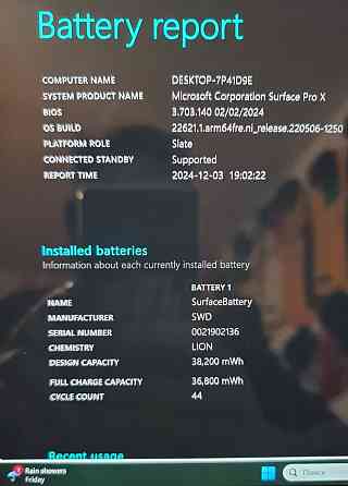 Планшет Surface Pro X model 1876 237/8гб Київ