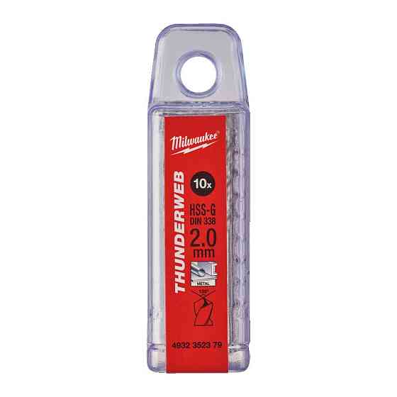 Свердло по металу THUNDERWEB HSS-G MILWAUKEE DIN338, діаметр 2,0 x 49 мм, (10шт) Одеса