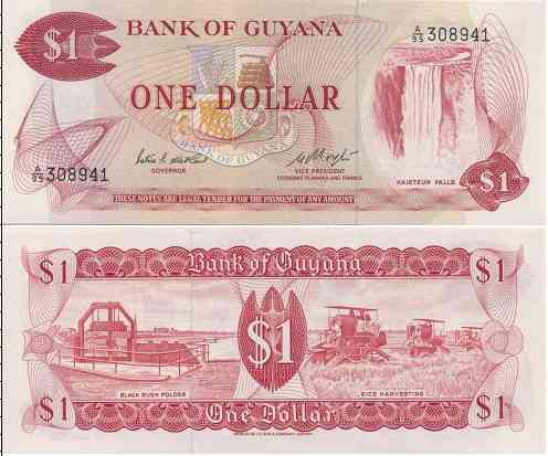 Гайана/Guyana 1 Dollars (1989) Pick 21 UNC Полтава
