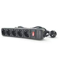 Сетевой удлинитель MERLION B518, 220В 10А, 5 розеток, 1,8 м, сечение 3х0,75мм, черный Q40 Полтава - фото 1