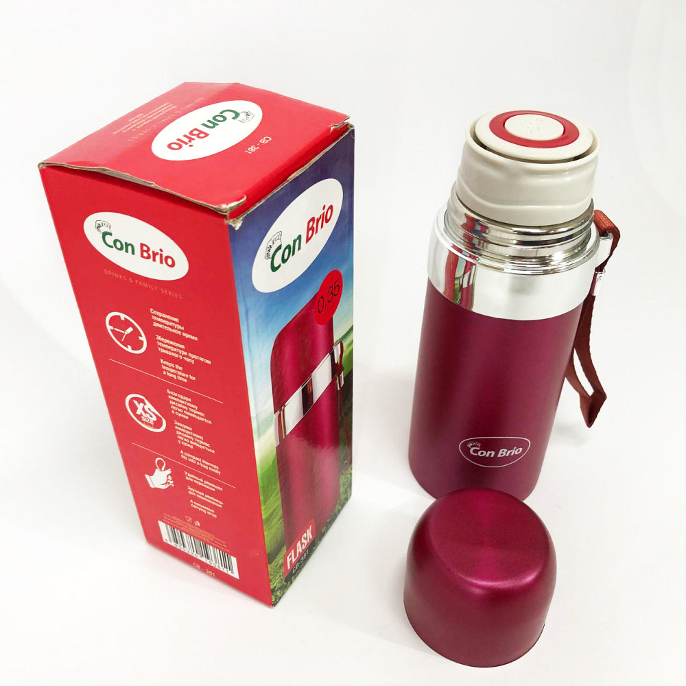 Термос для гарячих напоїв чаю Con, Термос з вакуумним утриманням тепла, Термокружка для походу HA-95 Львів - фото 9