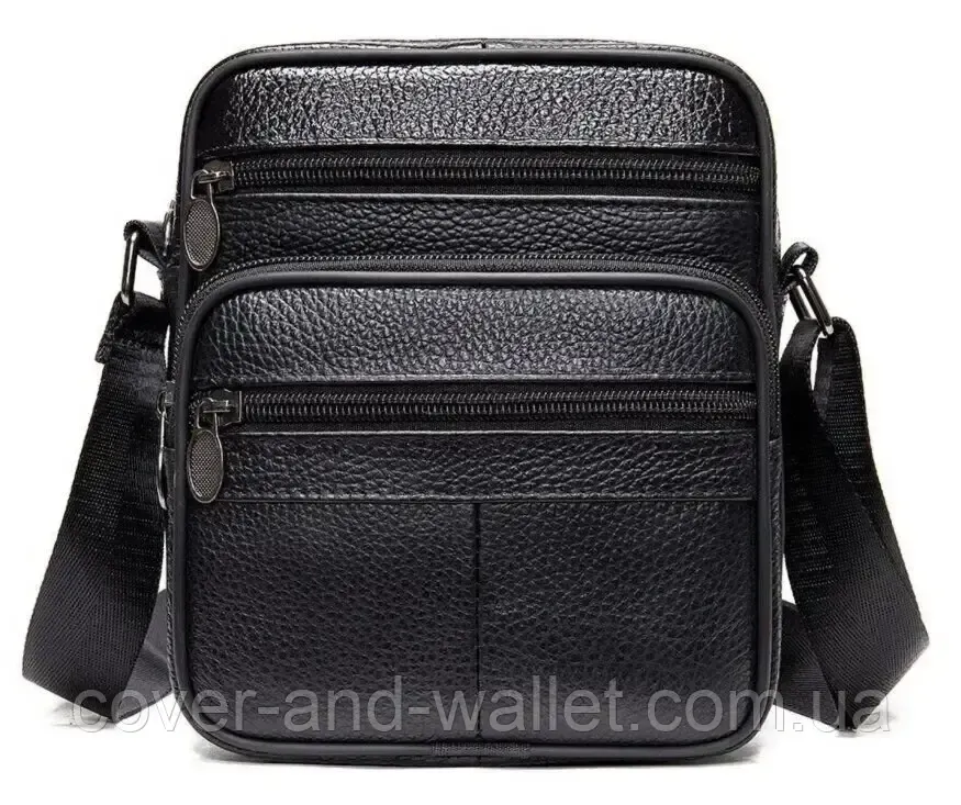 Небольшая мужская вертикальная сумка мессенджер из натуральной кожи Vintage Киев - изображение 4