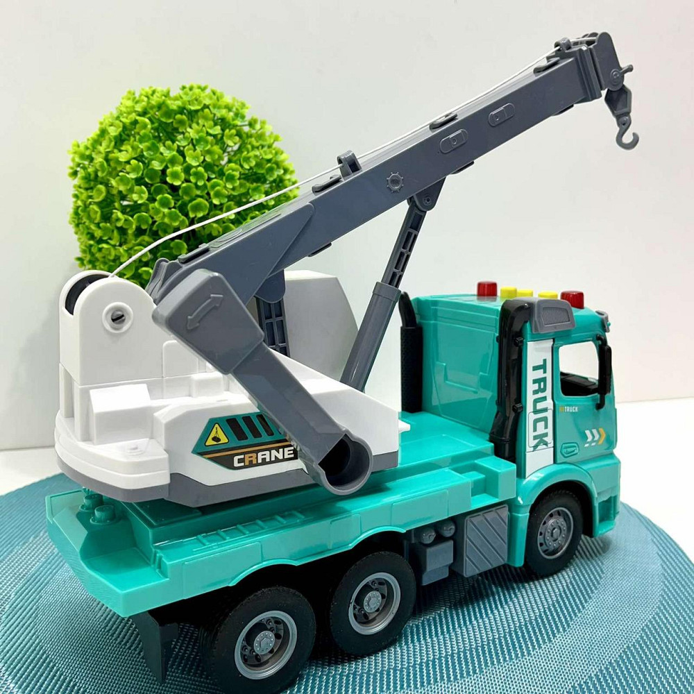 Спецтехніка Автокран світло звук інерція рухомі елементи 1:16 Бірюзовий (ZH 812-4) Чернігів - фото 2