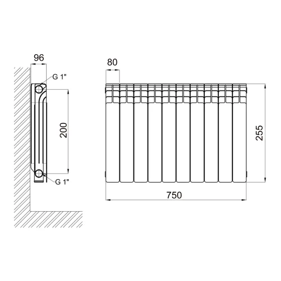 Радиатор биметаллический Thermo Alliance Bi-Ferrum 200/96 0,81 кг Киев
