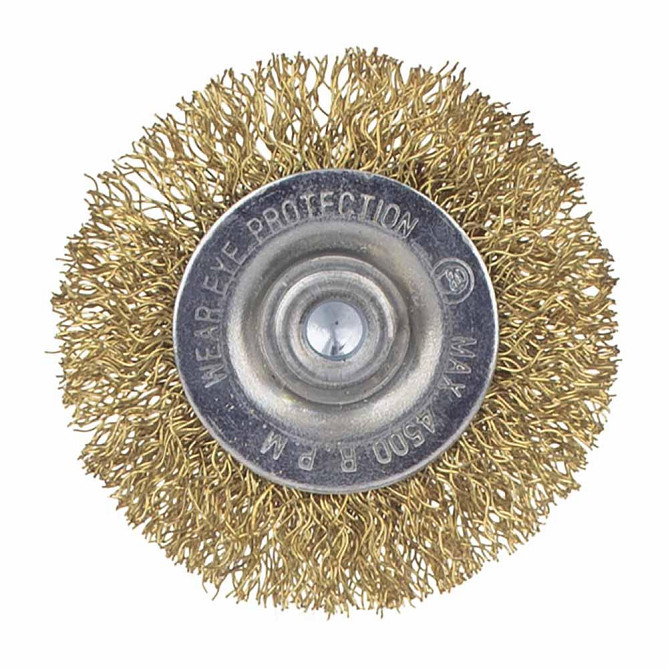 Щетка проволочная дисковидная Ø50мм хвостовик Ø6мм (латунированная) SIGMA (9013051) Ровно - изображение 2