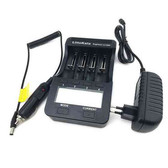 Зарядний пристрій Liitokala Lii-500 на 4 канали (для Ni-MH, Ni-CD, Li-Ion) з блоком живлення + автоадаптер Київ