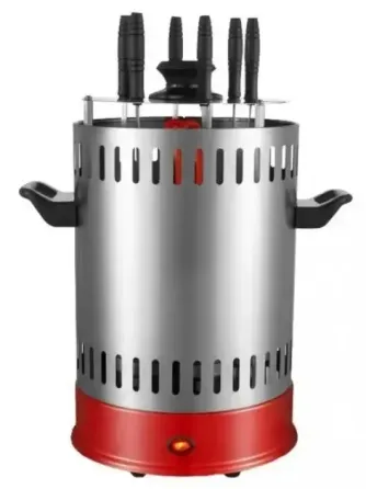Електрошашличниця DOMOTEC MS-7783 червона ART:7134 на 6 шампурів, настільний гриль для шашлику Одеса