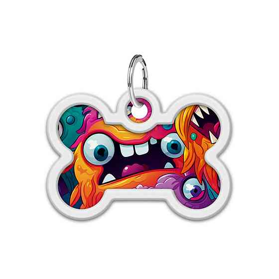 Адресник для собак и кошек металлический WAUDOG Smart ID с QR паспортом, рисунок 