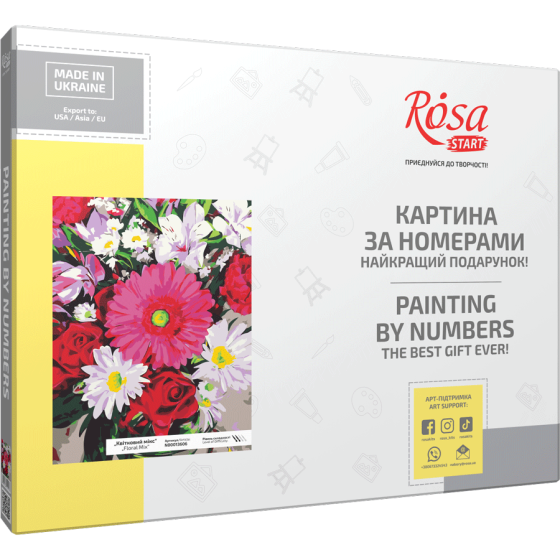 Картина за номерами „Квітковий мікс“ 35×45см в коробці ROSA START Київ