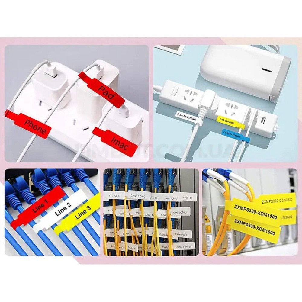 Стикеры этикетки для термопринтера NIIMBOT T12.5*74+35-65 Cable White For D11/D110/D101/H1S A2K18638601 Одесса - изображение 7