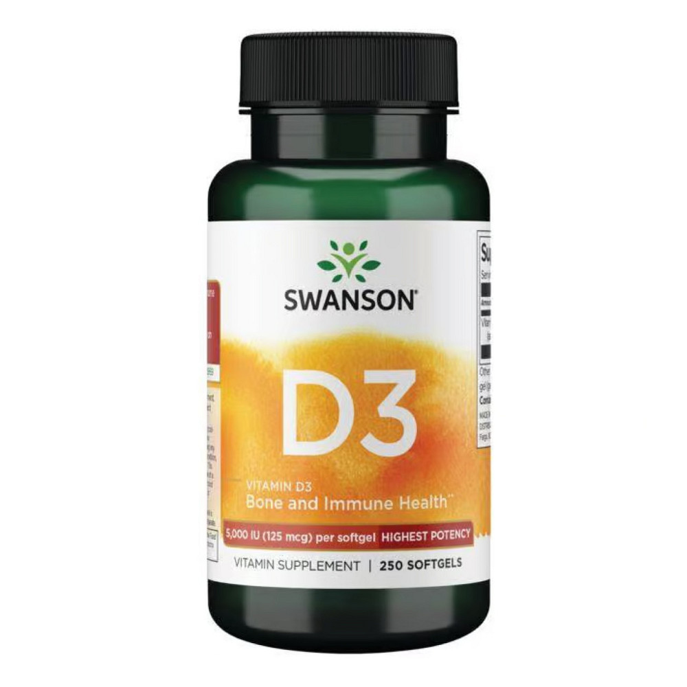 Вітамін D Swanson Vitamin D3 5,000 IU 250 sgels Київ - фото 1