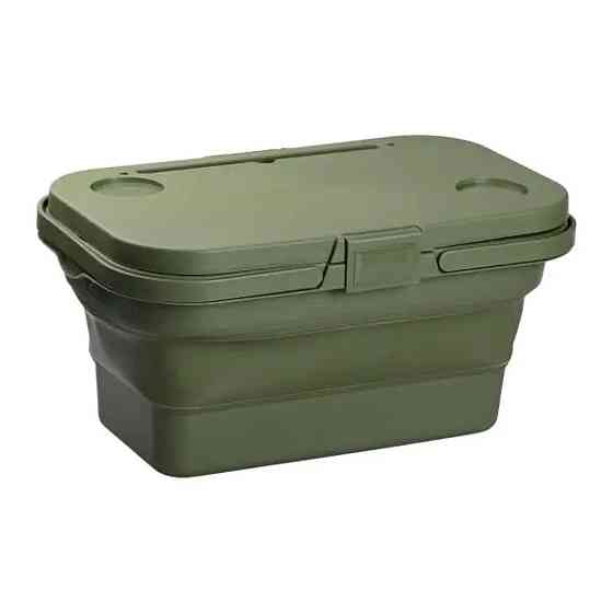 Складна корзина для пікніка з кришкою, зелена Київ