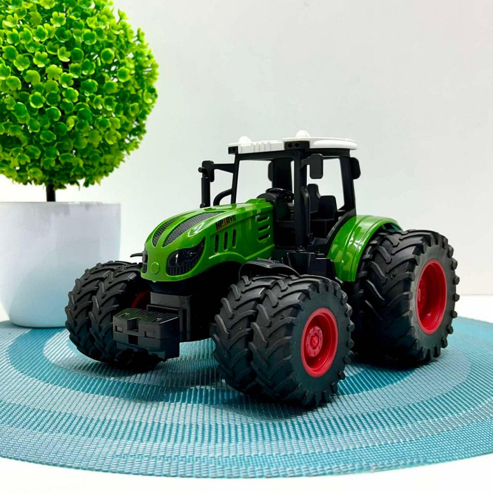 Трактор іграшковий масштаб 1:24 гумові колеса Зелений (99-75A) Чернигов - изображение 1