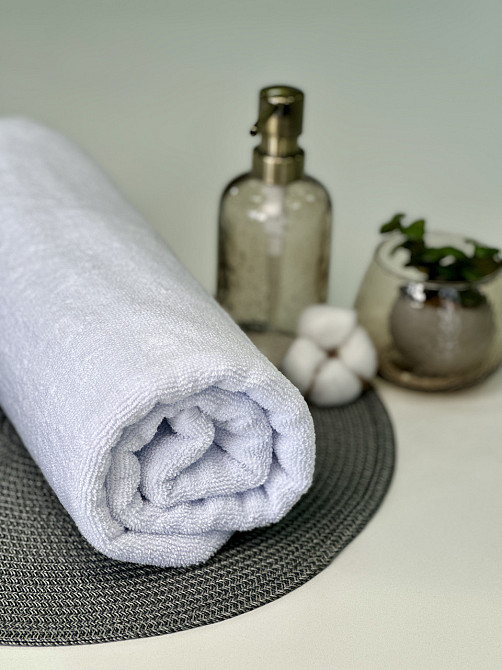 Полотенце однотонное Ideal Textile 50х90 см 400 г/м2 (56860914) білий Черновцы - изображение 6