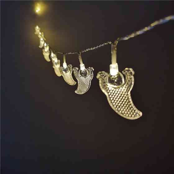 Гирлянда на Хэллоуин Привидения 150 см 10 led 5 на 3 см прозрачный Киев