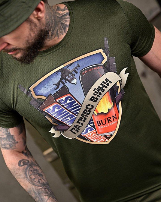 Тактична потовідвідна футболка Паливо oliva ПП7724 Одеса - фото 8