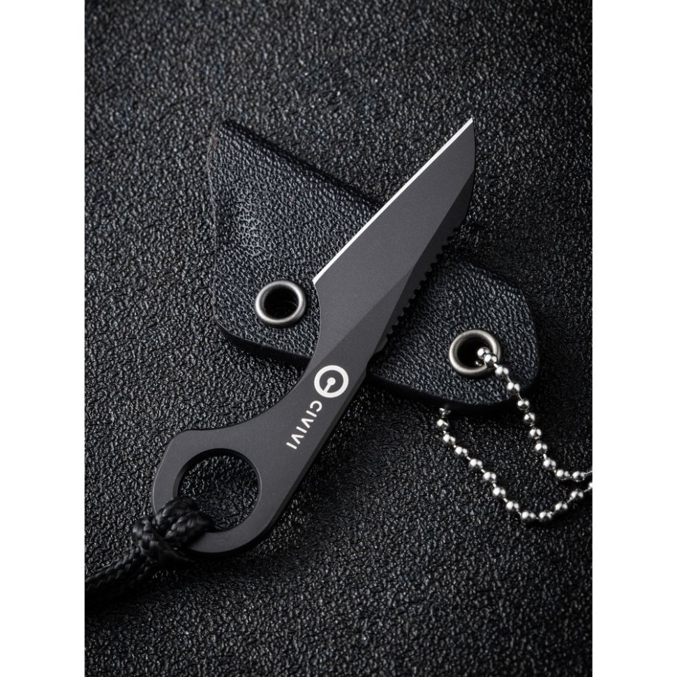 Ніж фіксований тактичний  Civivi Gramis, (2.6 см) 14C28N чорний Київ - фото 16