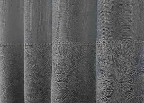 Тюль VR-Textil 1642т Greta Жаккард Графитовый 300х270 см (42-0604) Киев