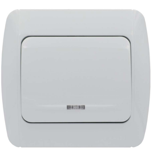 ZIRVE білий Вимикач внутрішній 1кл з підсвічуванням фікслайн Ел-Би Житомир - изображение 1