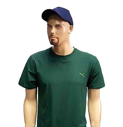 Мужская однотонная трикотажная футболка Puma Киев