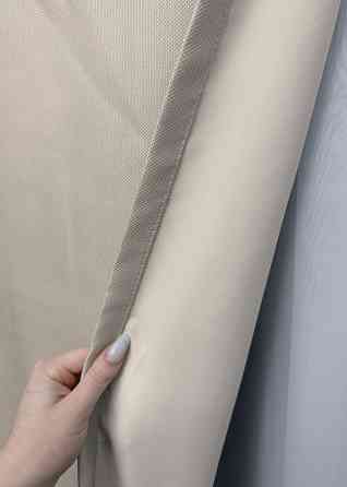 Комплект штор VR-Textil рогожка преміум TERRA LUXE 150х270 2шт і Тюль 500х270 1859ш-115т попелястий з білим 71-077/4 Київ