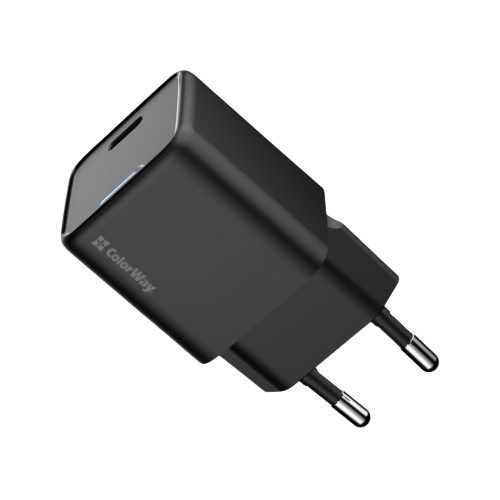 Зарядний пристрій мережевий Type-C PD 25W чорний GaN Mini ColorWay Житомир