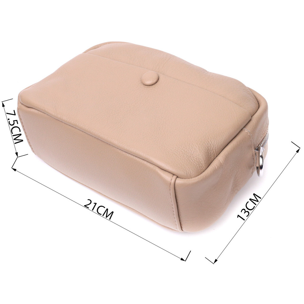 Сумка для женщин из натуральной мягкой кожи Vintage 22437 Бежевая Киев - изображение 3