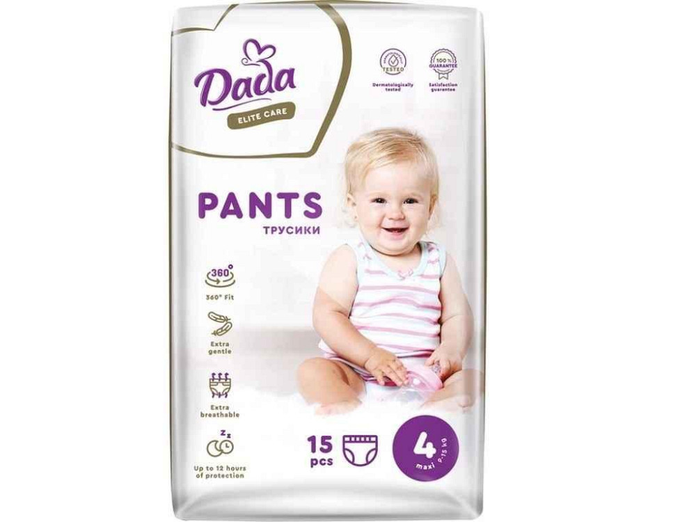Підгузки-трусики №4 15шт №4 Elite Care Maxi (9 – 15кг) ТМ DADA Київ - фото 1